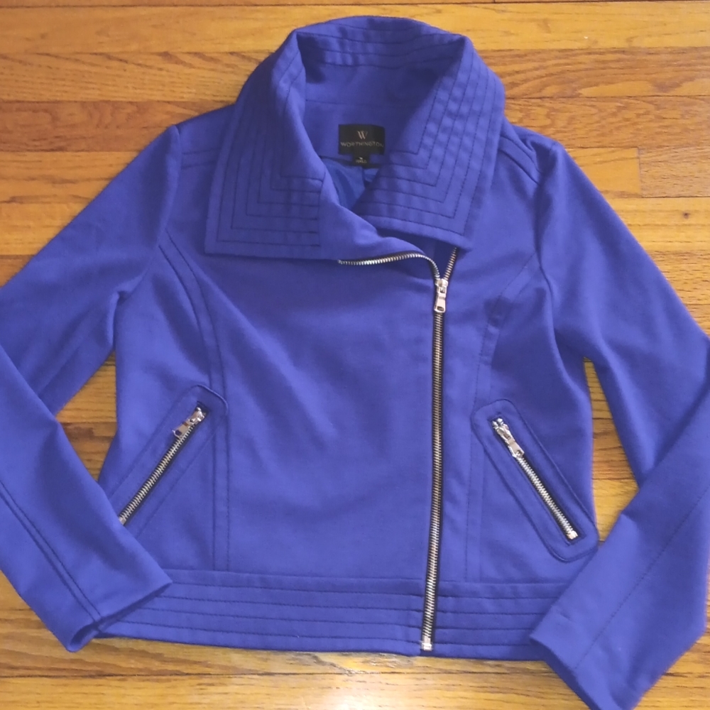 Worthington Moto- Style Royal Blue Jacket 💙 Size S